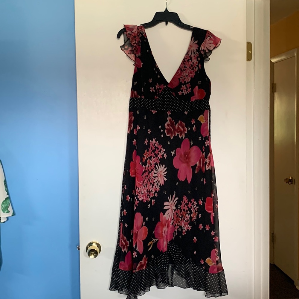 NY & C size 12 floral polka dot dress